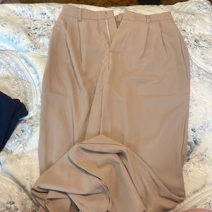 Tan straight cut dressy pants